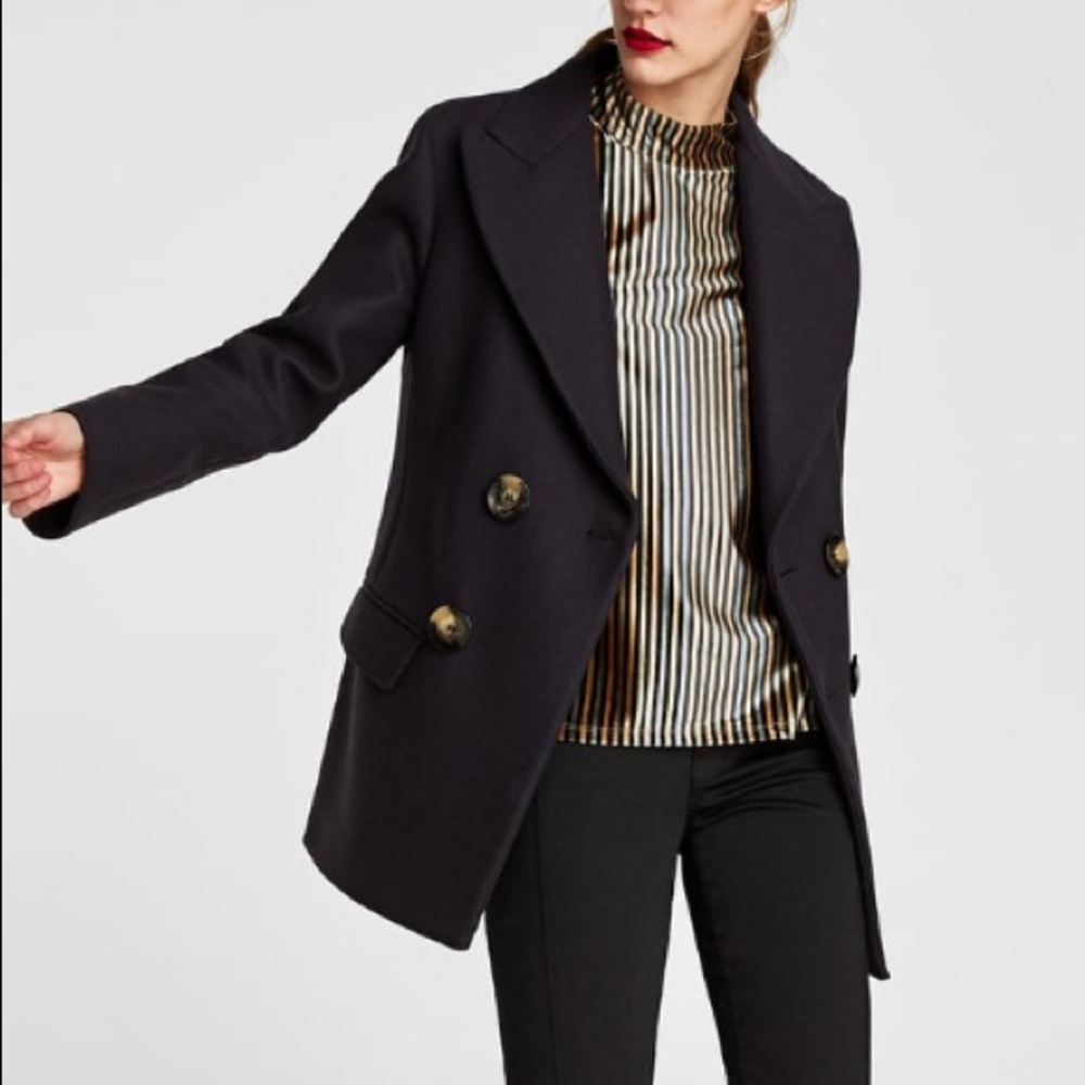 Zara Short Double -Breasted jacket & Coat size:M
